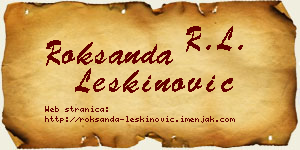 Roksanda Leškinović vizit kartica